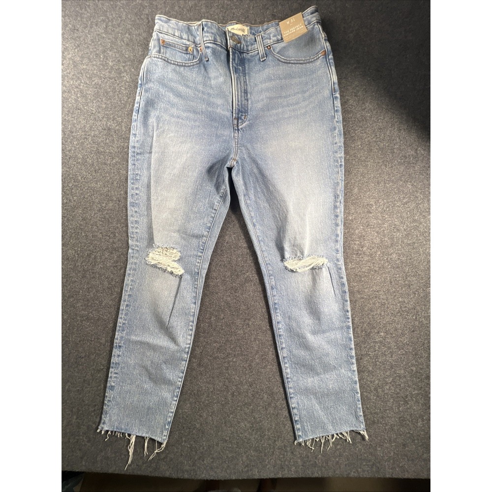 Madewell The Curvy Perfect Vintage Jeans Women's Size 31 Distressed NWT